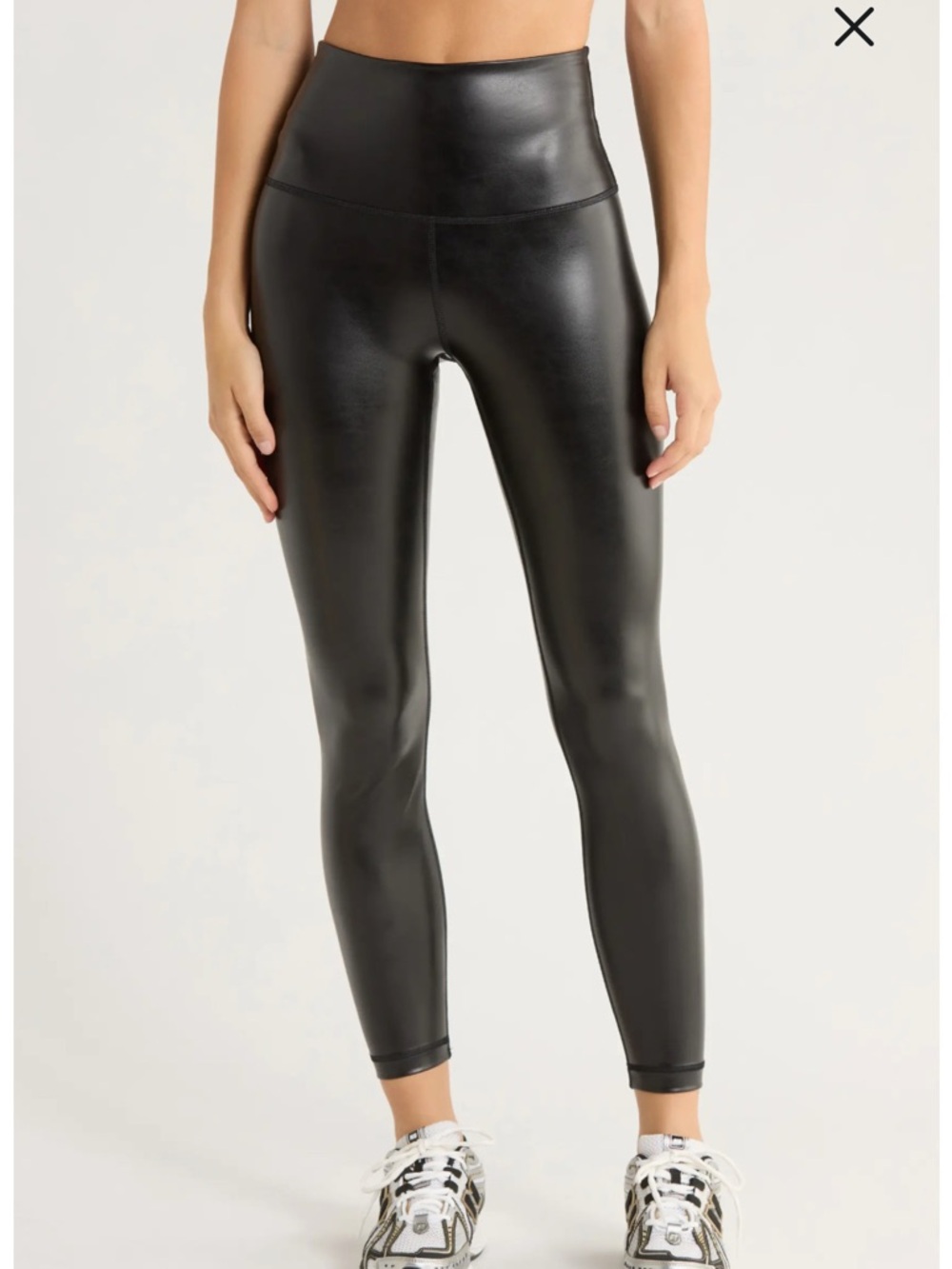 90 Degree By Reflex High-Rise Faux Leather Black Leggings